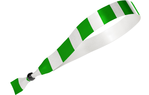 Tessuto a righe verdi e bianche