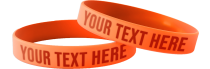 Braccialetti in silicone stampati personalizzati
