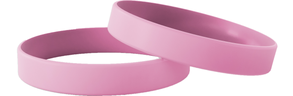 Braccialetti in silicone semplici rosa