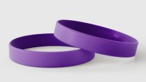Braccialetti in silicone viola semplice - Braccialetti in silicone semplice