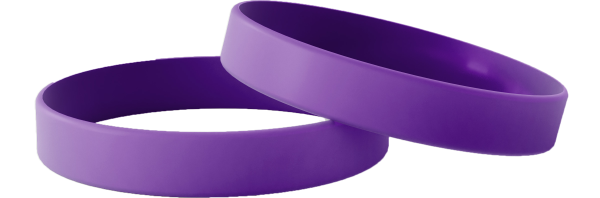 Braccialetti in silicone viola semplice - Braccialetti in silicone semplice
