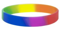 Braccialetti in silicone arcobaleno semplici in Italia